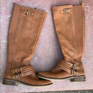 Jessica Simpson Brown Leather Riding Boots